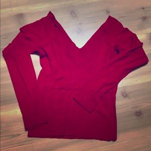 Red V-neck forever 21 sweater
